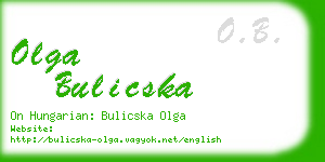 olga bulicska business card